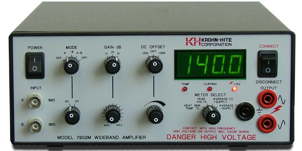 Krohn-Hite 7602M 宽频1MHZ 300V 高电压无损 美国KH 超声波功率放大器